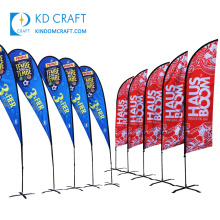 Высококачественные экологически чистые красочные печати на открытом воздухе в форме перьев летающие баннеры для продажи